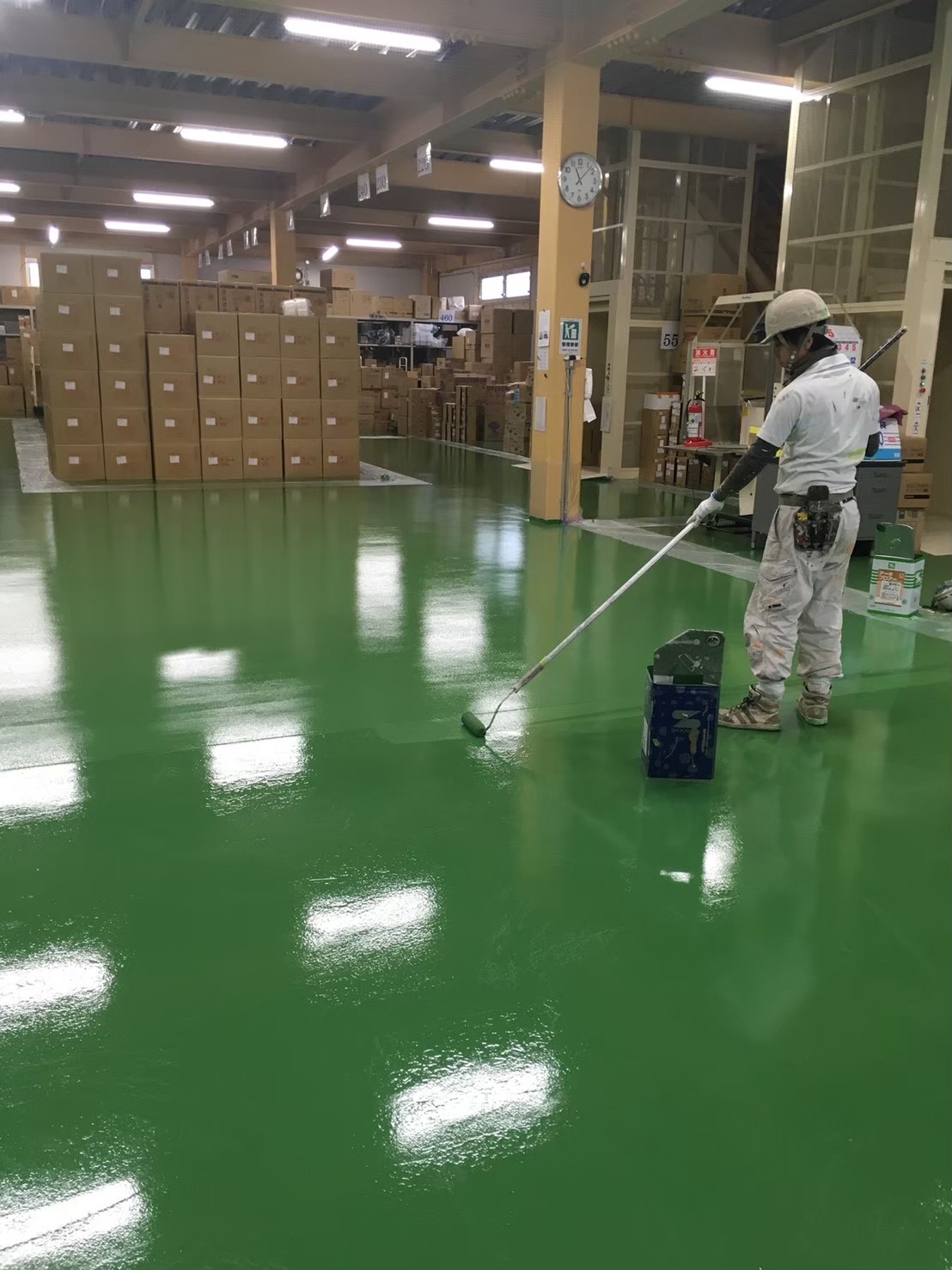 京都府 食品会社 床塗装の画像